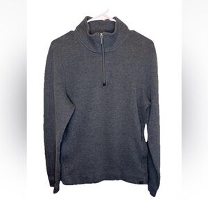 Mack Weldon 1/4 Zip Pullover Sweater Gray Zip Pockets Cotton Men’s Size S EUC